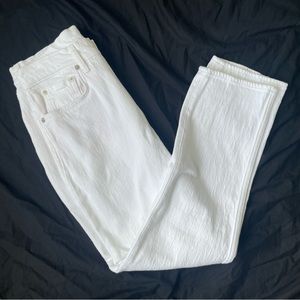 Rag & Bone Wren High Rise Slim Straight White Denim Jeans 27 Coastal Chic Preppy